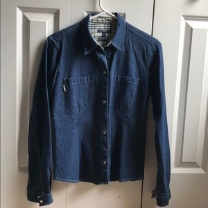 Burberry denim shirt with plaid
